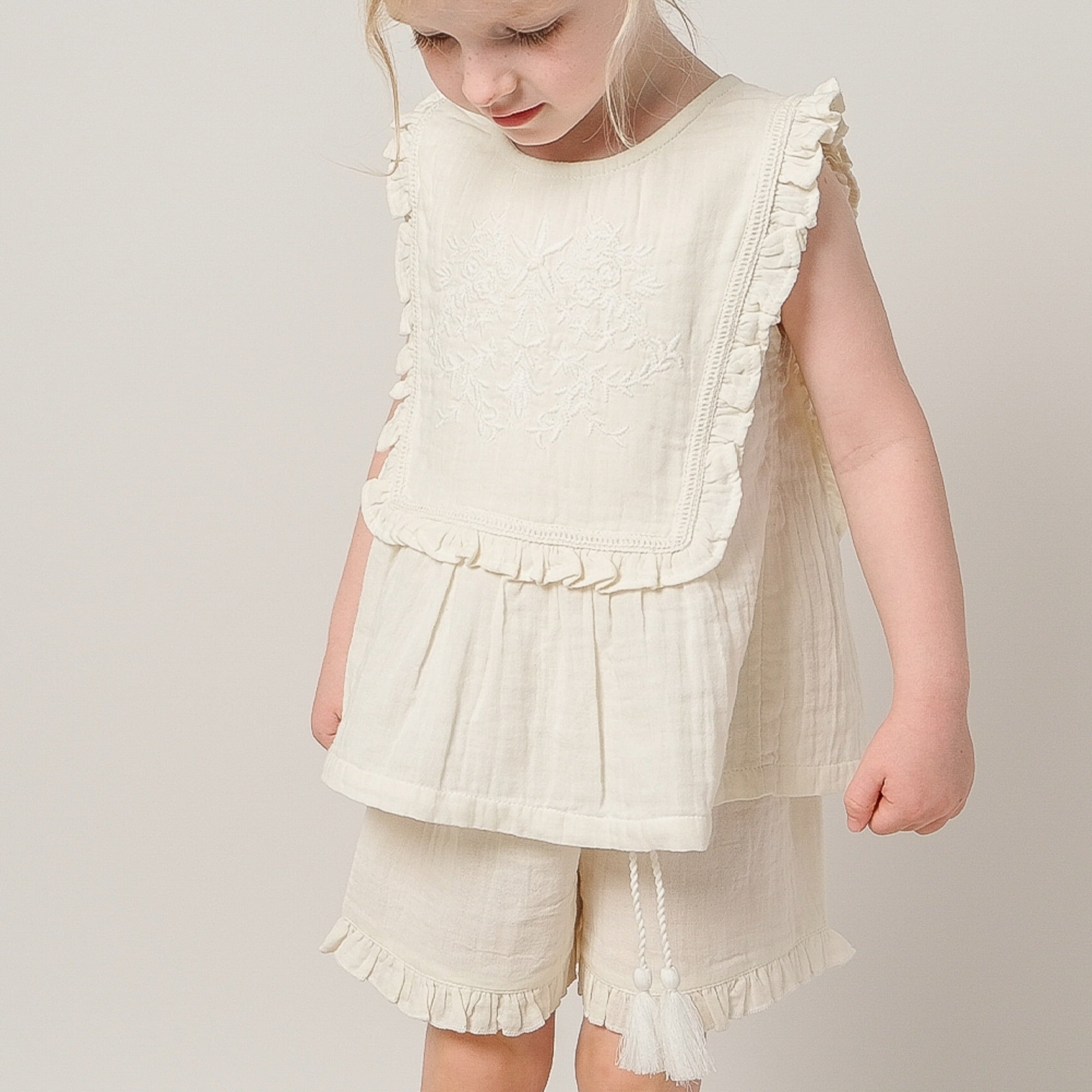 Muslin Evelyn Shorts | Vanilla