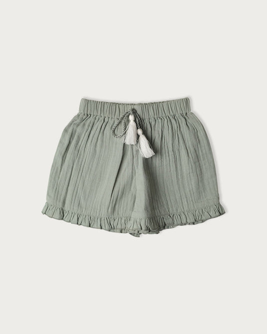 Muslin Evelyn Shorts | Matcha