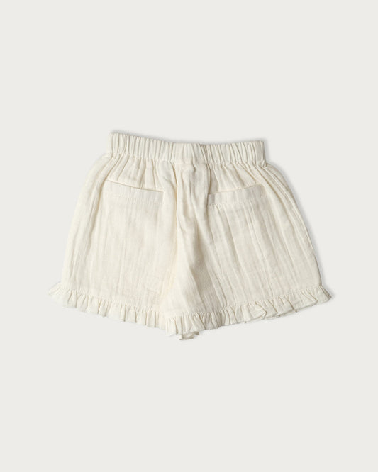 Muslin Evelyn Shorts | Vanilla