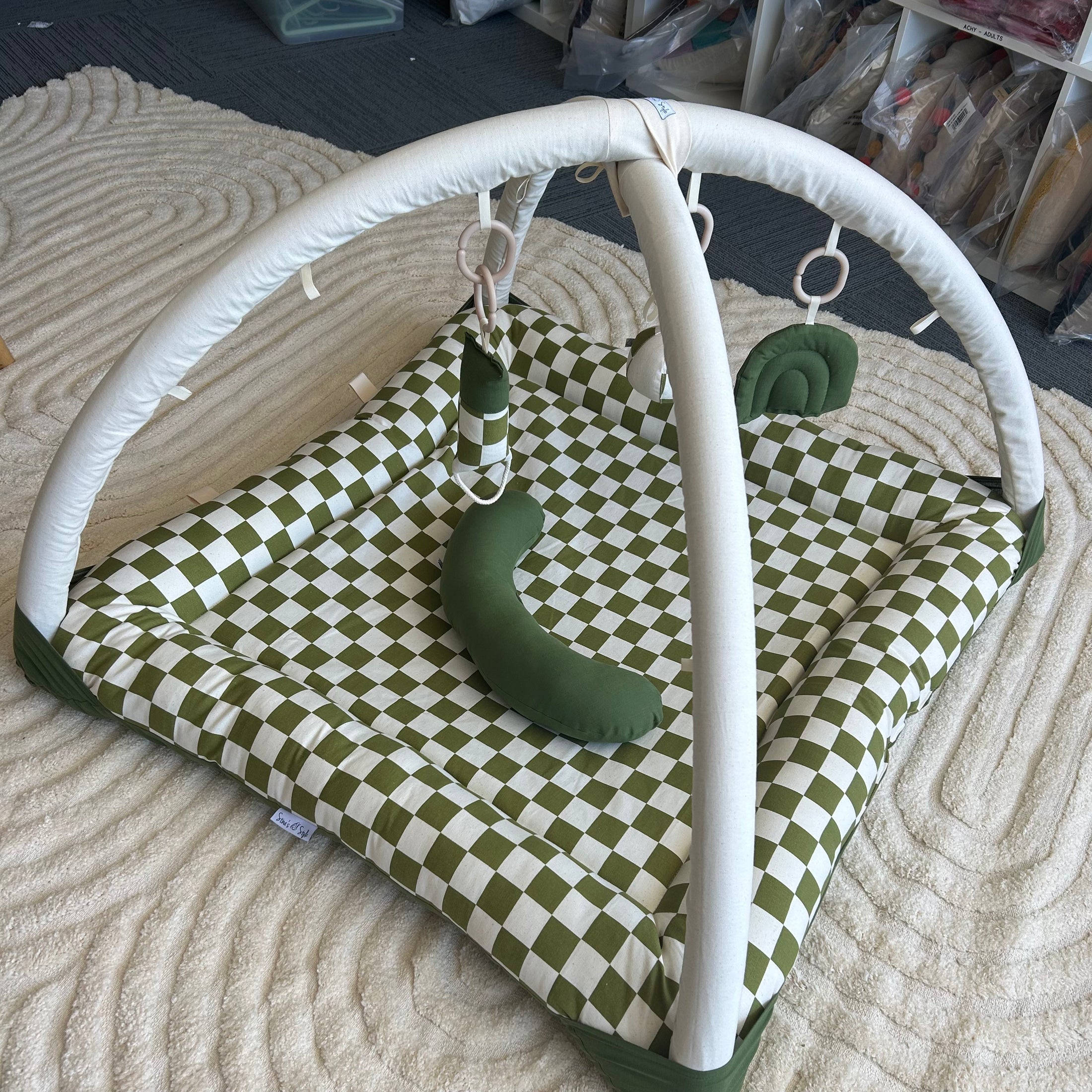 Activity Play Mat | Forest Green Check