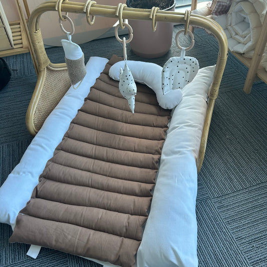 EOFY Rattan Play Gym Bundle | Cocoa & White Linen