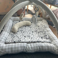 Load image into Gallery viewer, EOFY Activity Play Mat |  Light Grey Gingham & Natural ✨Last of the Last✨
