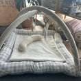Load image into Gallery viewer, EOFY Activity Play Mat |  Light Grey Gingham & Natural ✨Last of the Last✨
