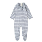 Merino All in One | Lavender Periwinkle Stripe