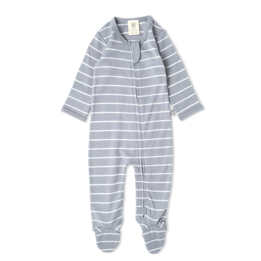 Merino All in One | Lavender Periwinkle Stripe