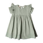 Muslin Charlotte Dress Short Sleeve | Matcha