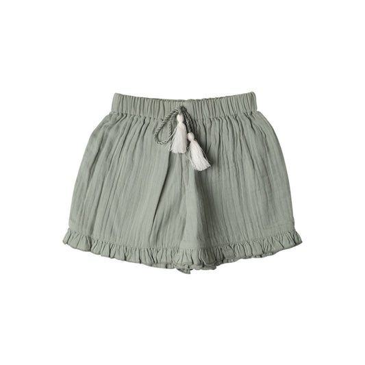 Muslin Evelyn Shorts | Matcha