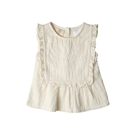 Muslin Evelyn Top | Vanilla