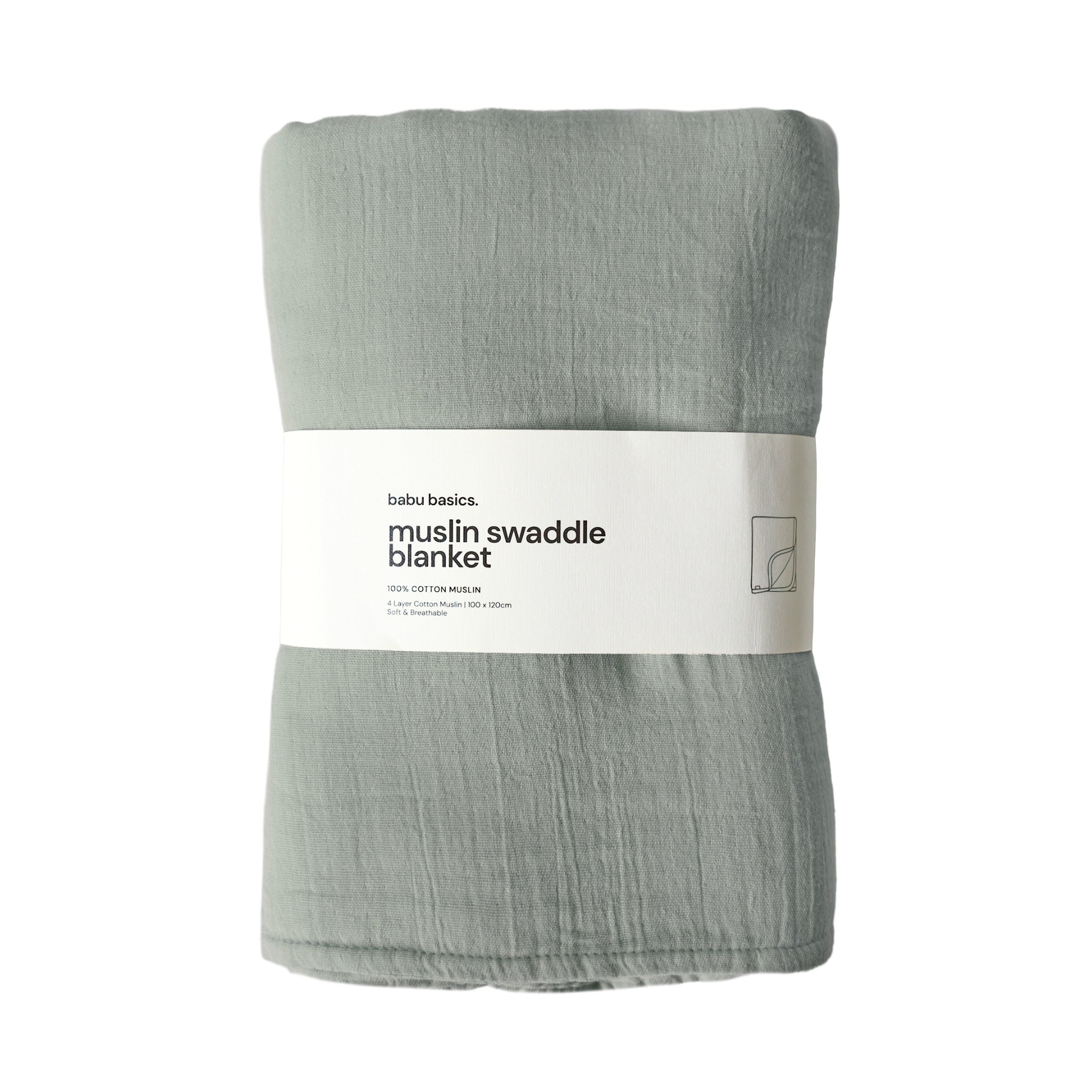Muslin Swaddle Blanket | Sage