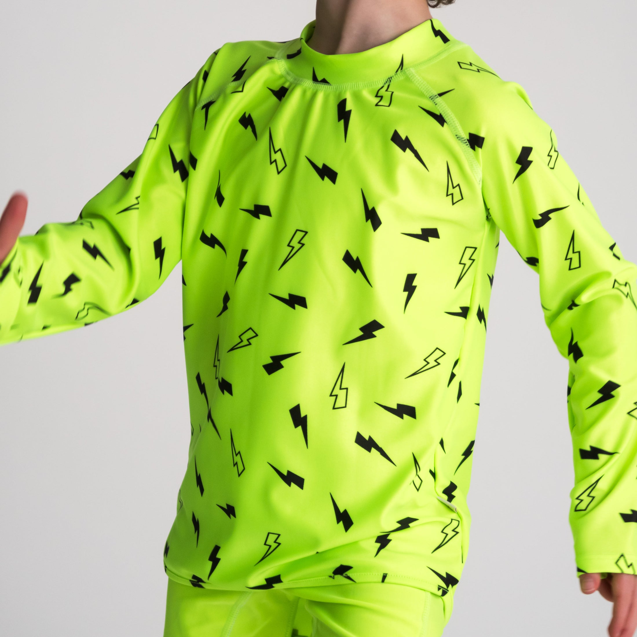 Swim Rash Vest | Green Bolts