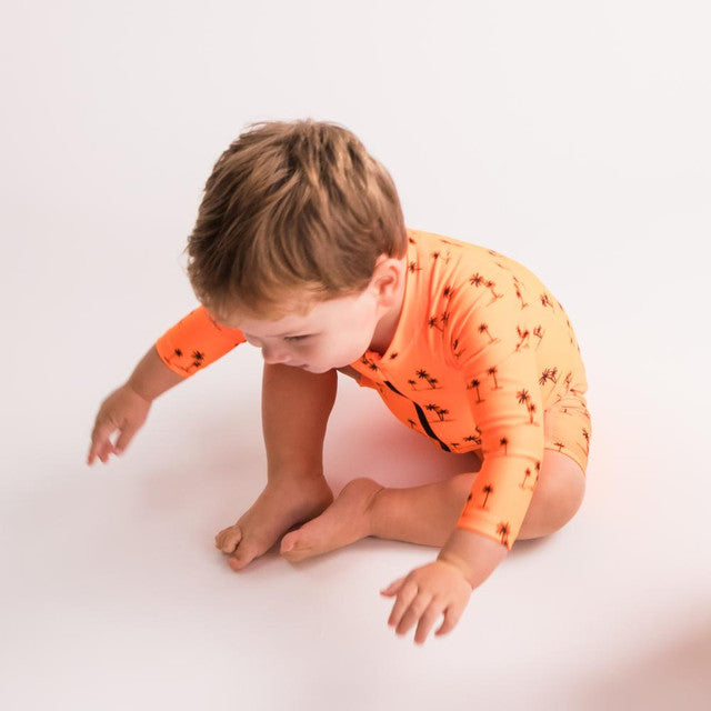 Brushed Shortie Swimmer | Orange Palms