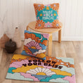 Load image into Gallery viewer, Wool Hook Cushion | Sunset Skyscape
