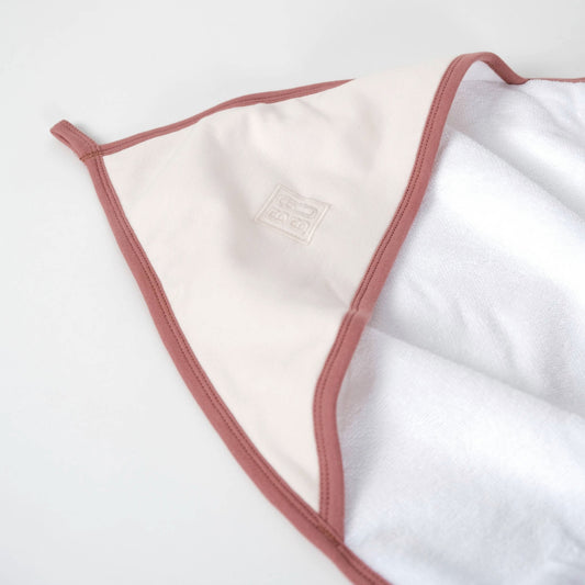 Terry Hooded Baby Towel | Petal Contrast