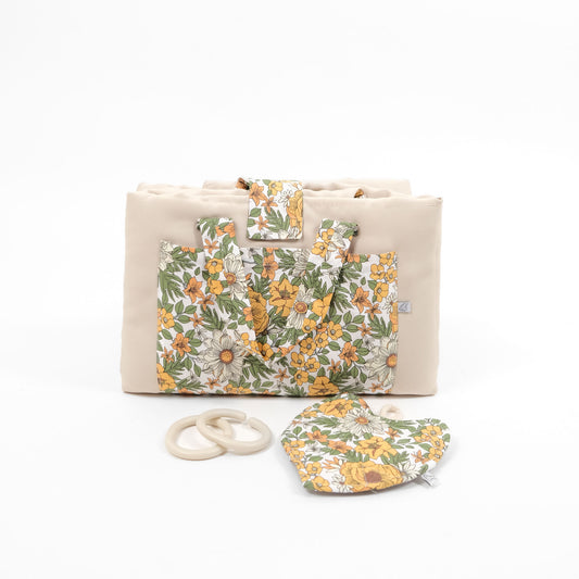 Round Water Resistant Travel Mat Bundle | Vintage Floral