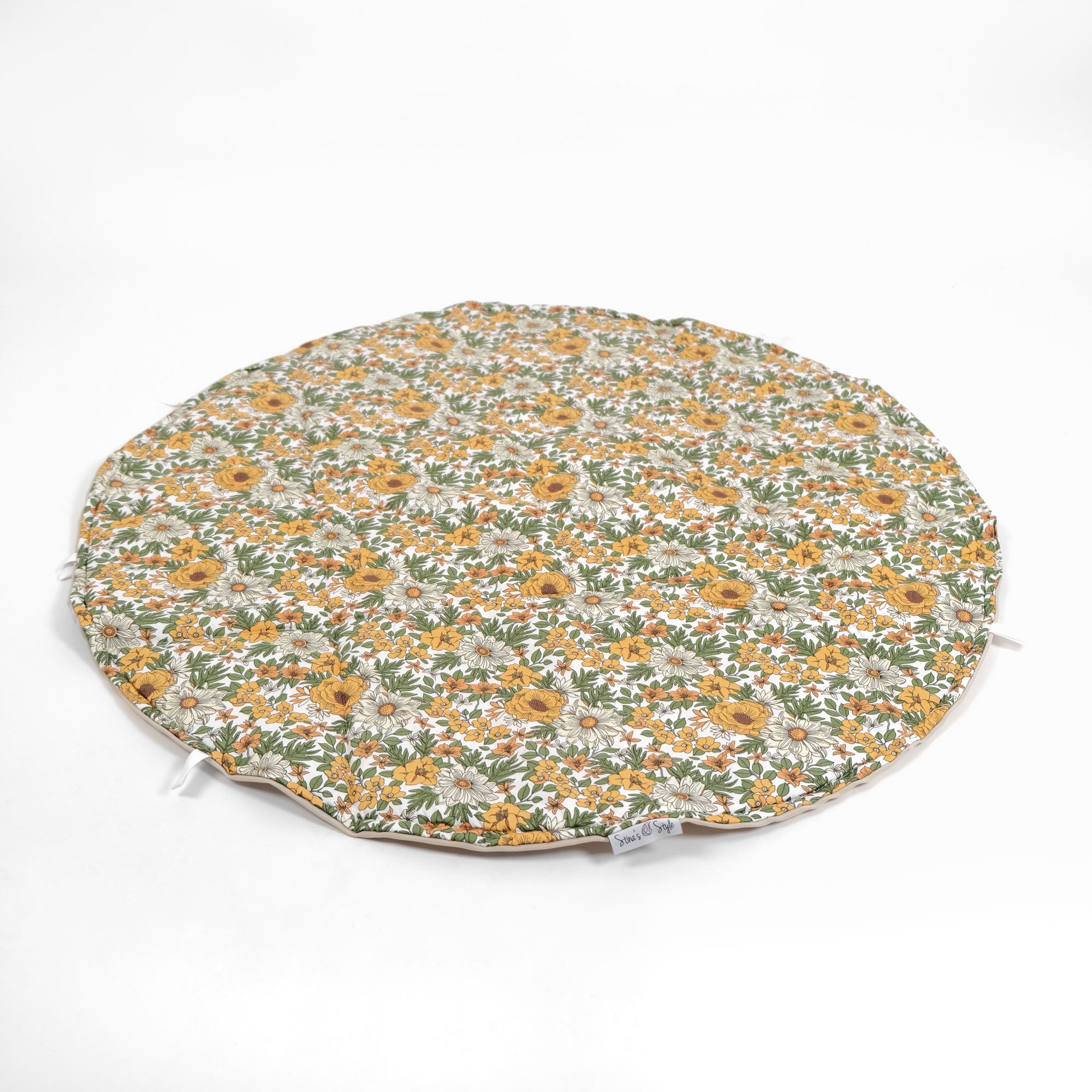Round Water Resistant Travel Mat Bundle | Vintage Floral