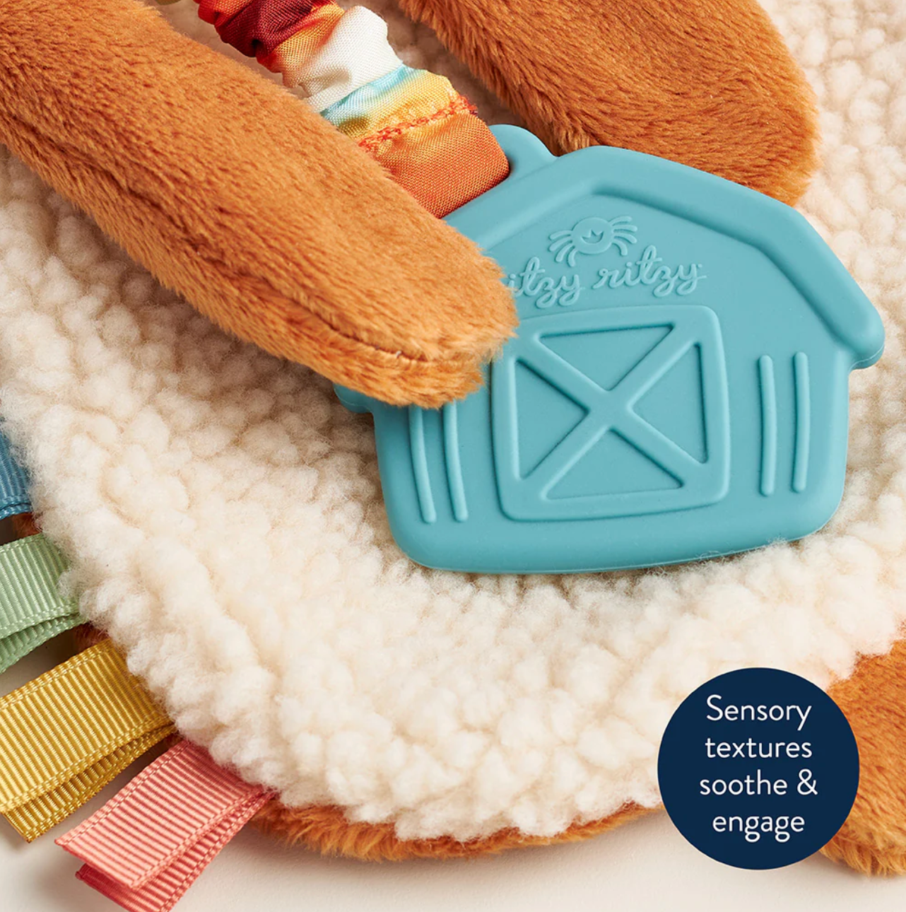 Ritzy Lovey Plush and Teether Toy | Highland Cow