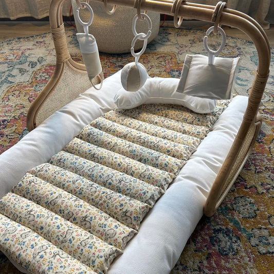 EOFY Rattan Play Gym Bundle | White Bunny