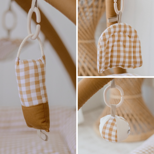 Hanging Toy & Tummy Time Pillow Bundle