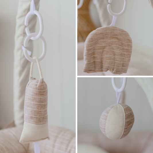 Hanging Toy & Tummy Time Pillow Bundle