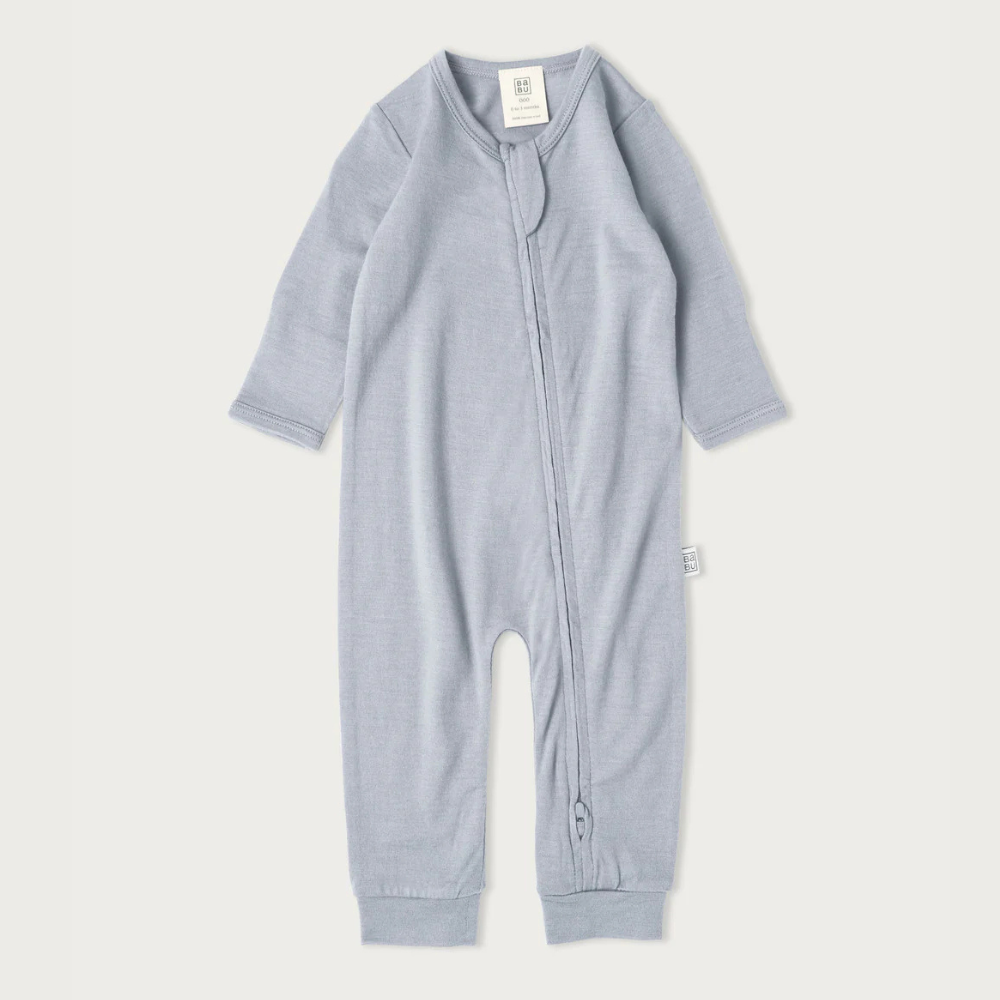 Merino Footless All in One | Periwinkle