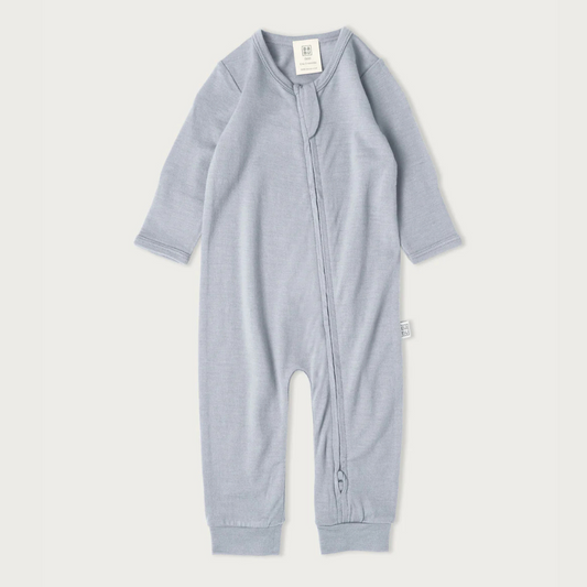 Merino Footless All in One | Periwinkle