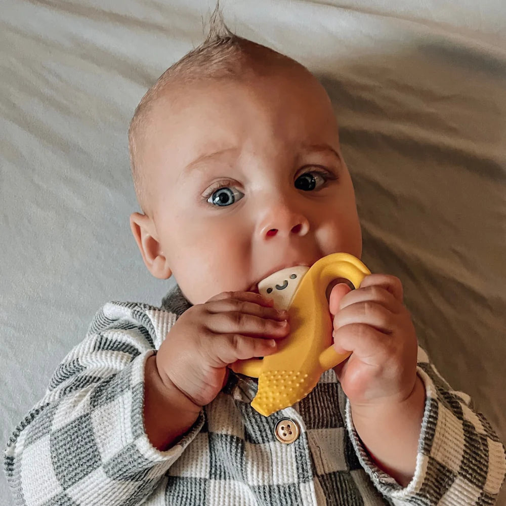 Chew Crew Silicone Handle Teether | Banana