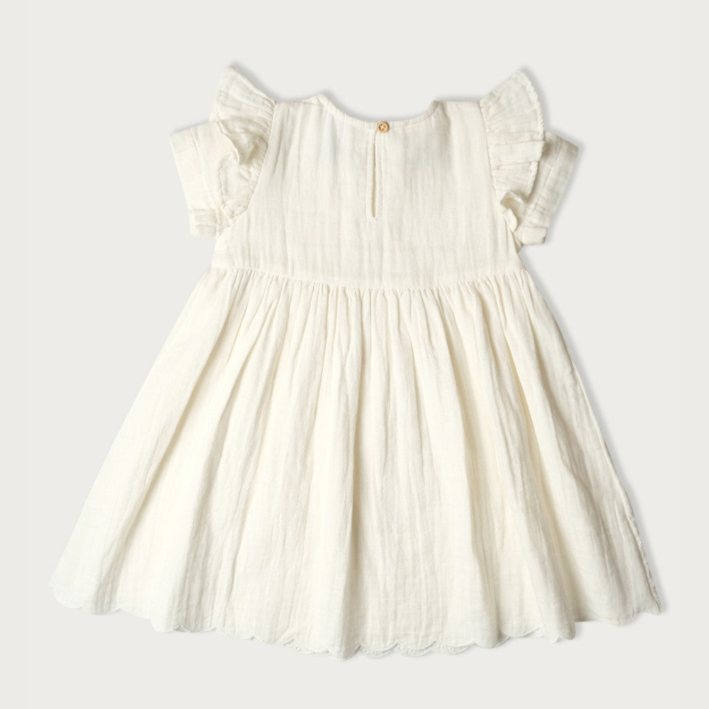 Muslin Charlotte Dress Short Sleeve | Vanilla