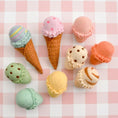 Load image into Gallery viewer, Felt Ice Cream Set | Waffle Cones and 9 Ice Cream Scoops
