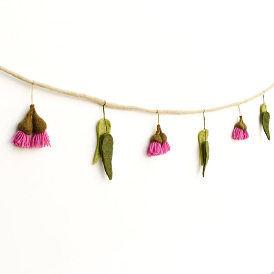 Felt Garland | Eucalyptus & Gum Blossoms