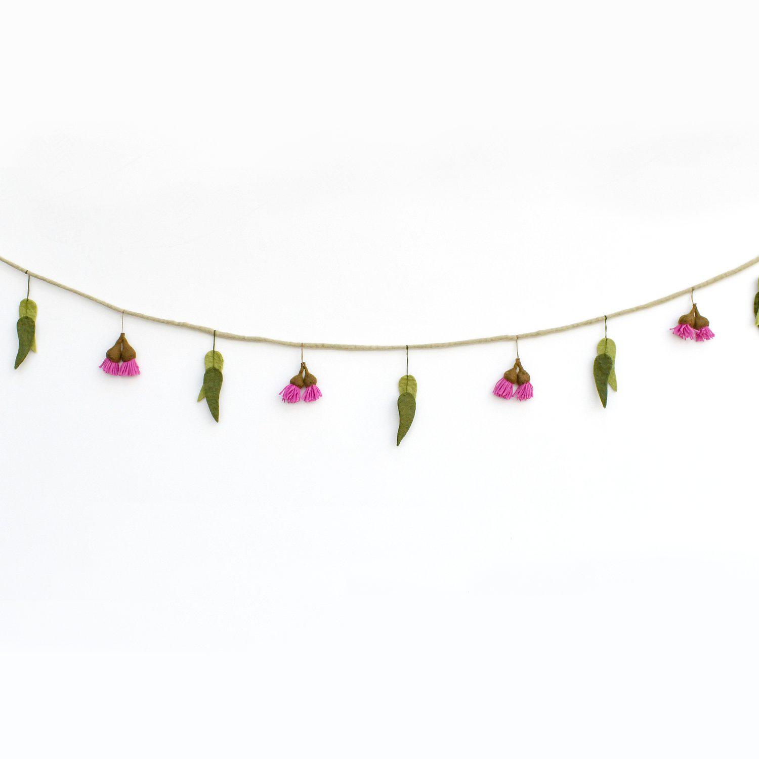 Felt Garland | Eucalyptus & Gum Blossoms