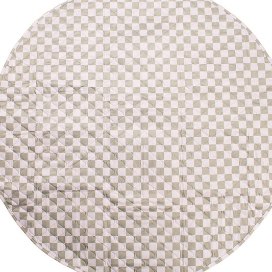 Medium Waterproof Quilted Play Mat | Moss Check