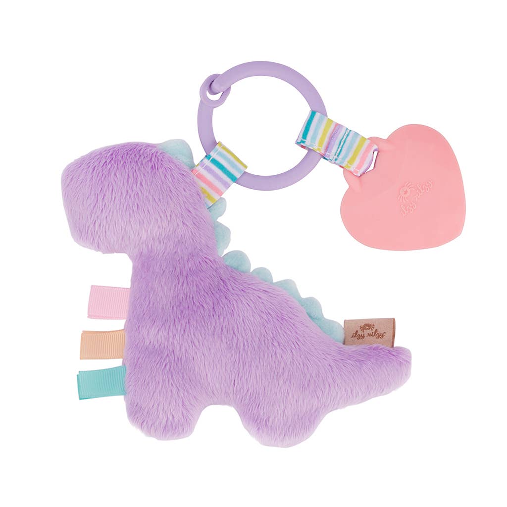 Itzy Pal Plush & Teether | Purple Dino