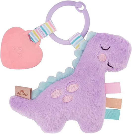 Itzy Pal Plush & Teether | Purple Dino