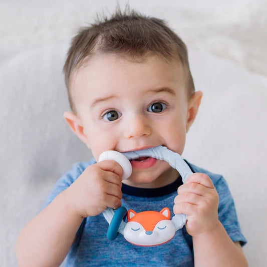 Ritzy Silicone Teether Rattle | Fox