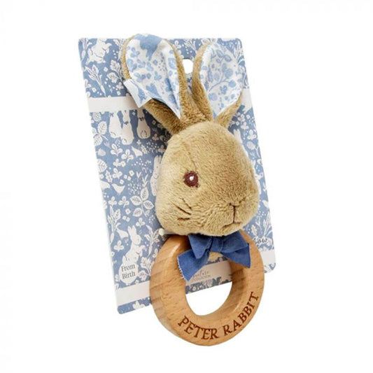 Beatrix Potter- Signature Wooden Ring Rattle- Peter Rabbit