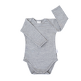 Load image into Gallery viewer, Long Sleeve Merino Bodysuit | Grey Marle
