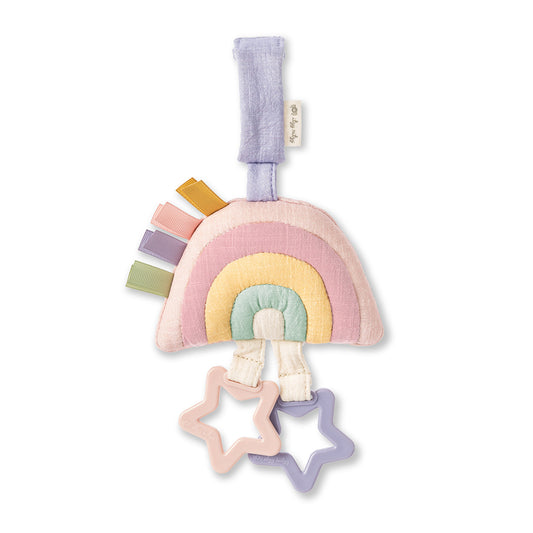 Jingle Attachable Travel Toy | Pink Rainbow