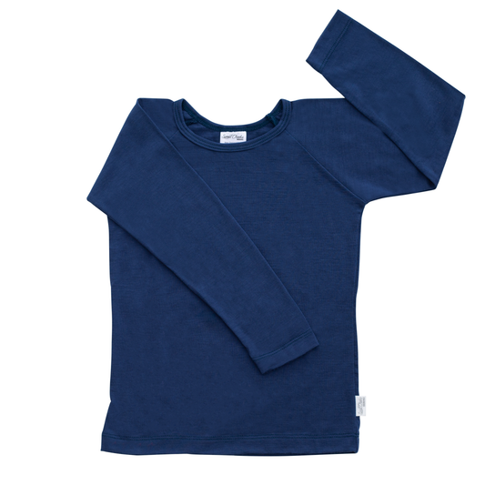 Merino Long Sleeve Top | Navy