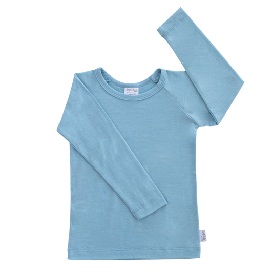 Merino Long Sleeve Top | Sky Blue