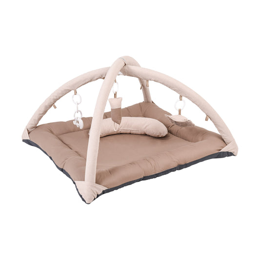 Activity Play Mat | Cocoa & Natural Linen