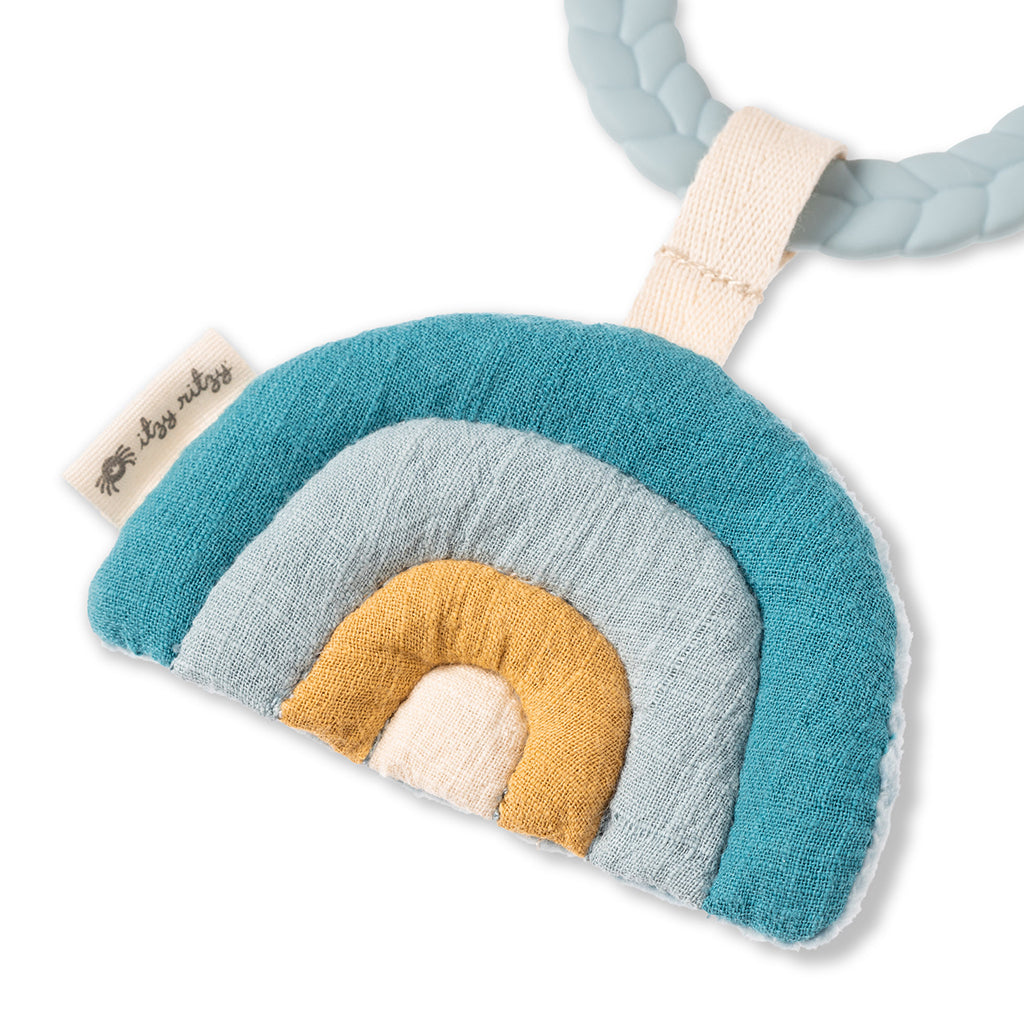 Bitzy Busy Teething Ring | Rainbow