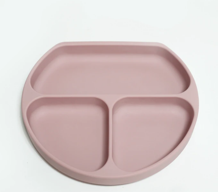 Silicone Suction Plate – Dusty Pink