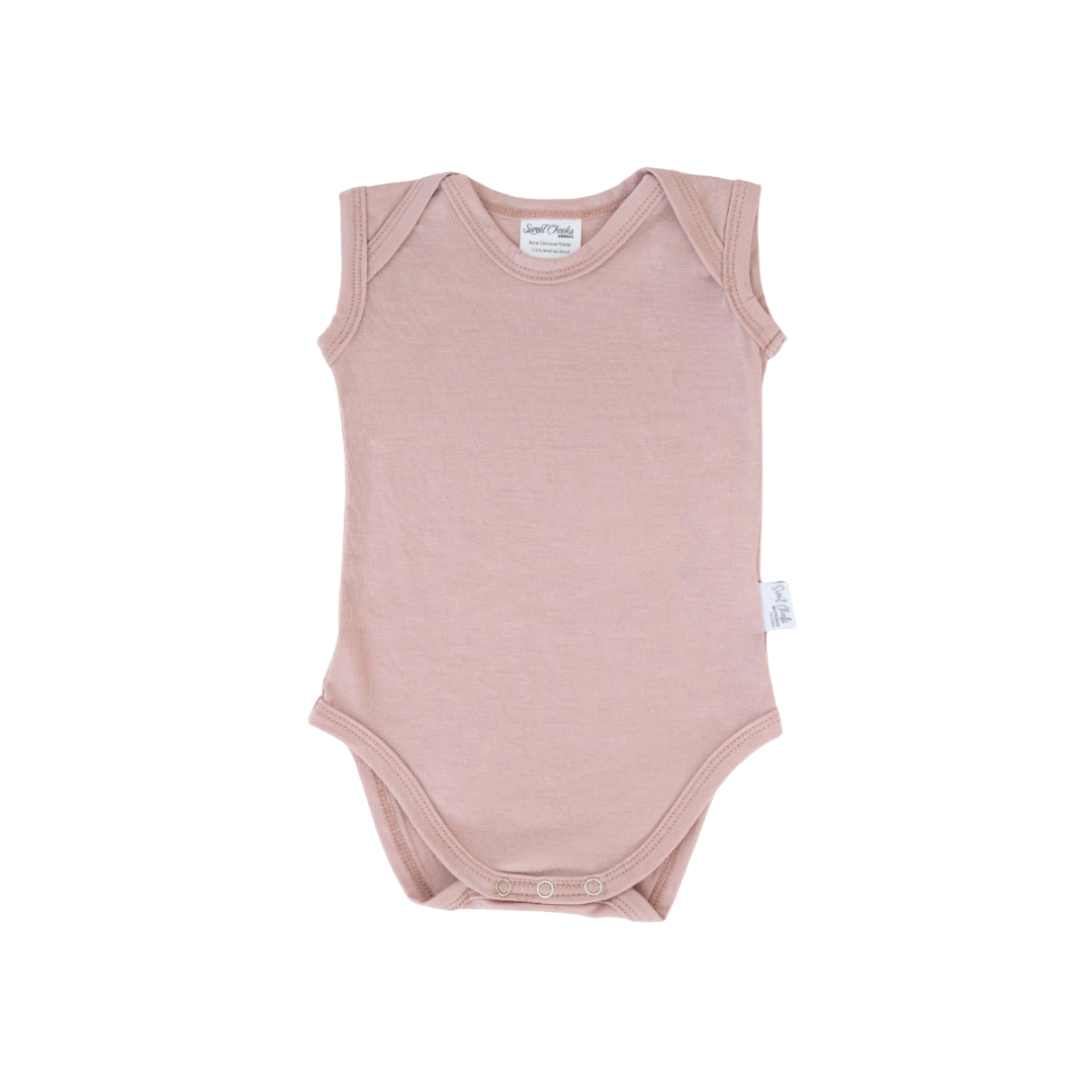 Singlet Merino Bodysuit | Blush