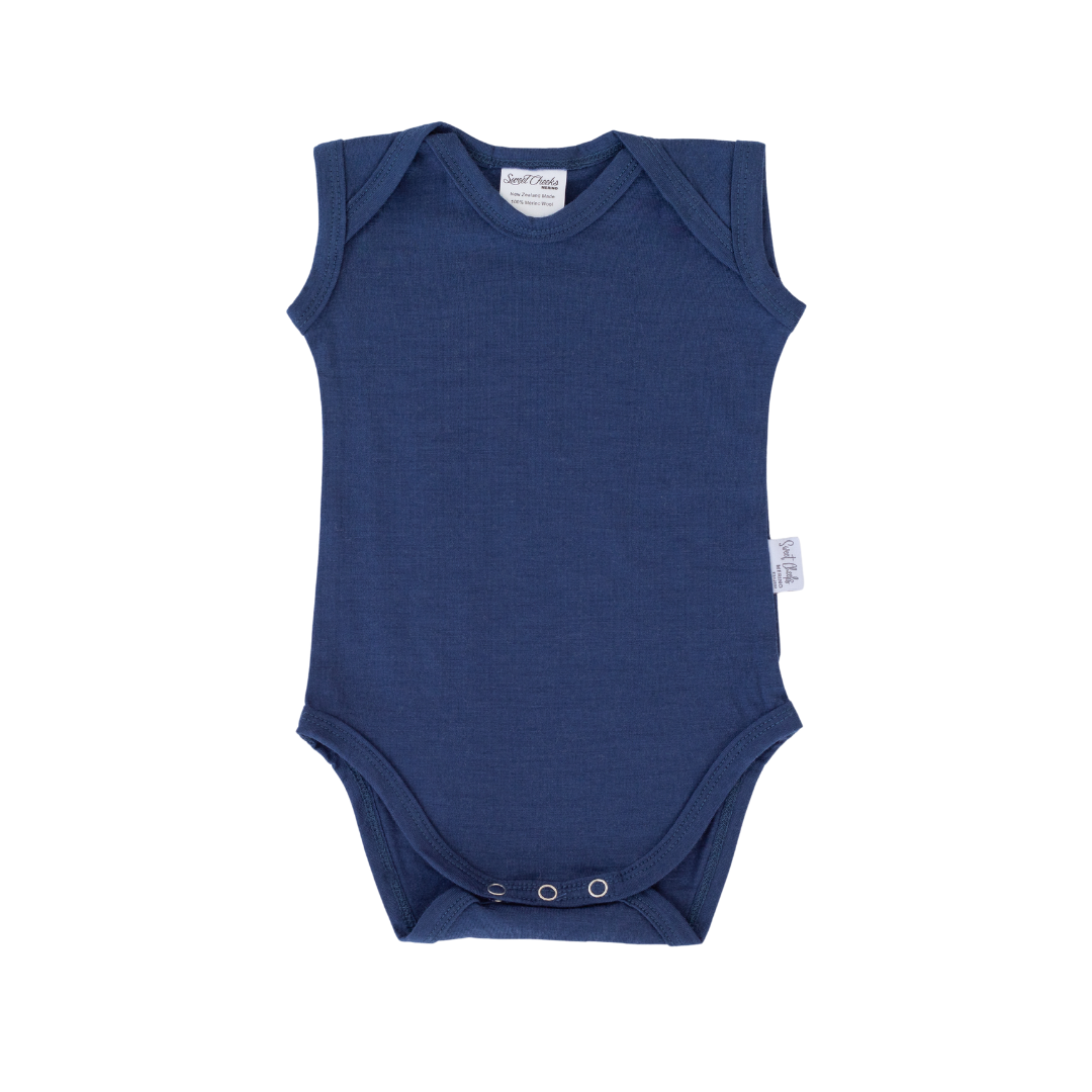 Singlet Merino Bodysuit | Navy