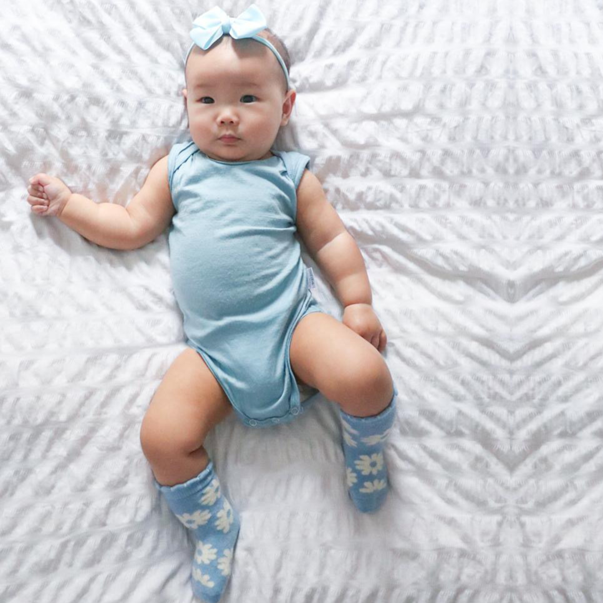 Singlet Merino Bodysuit | Sky Blue