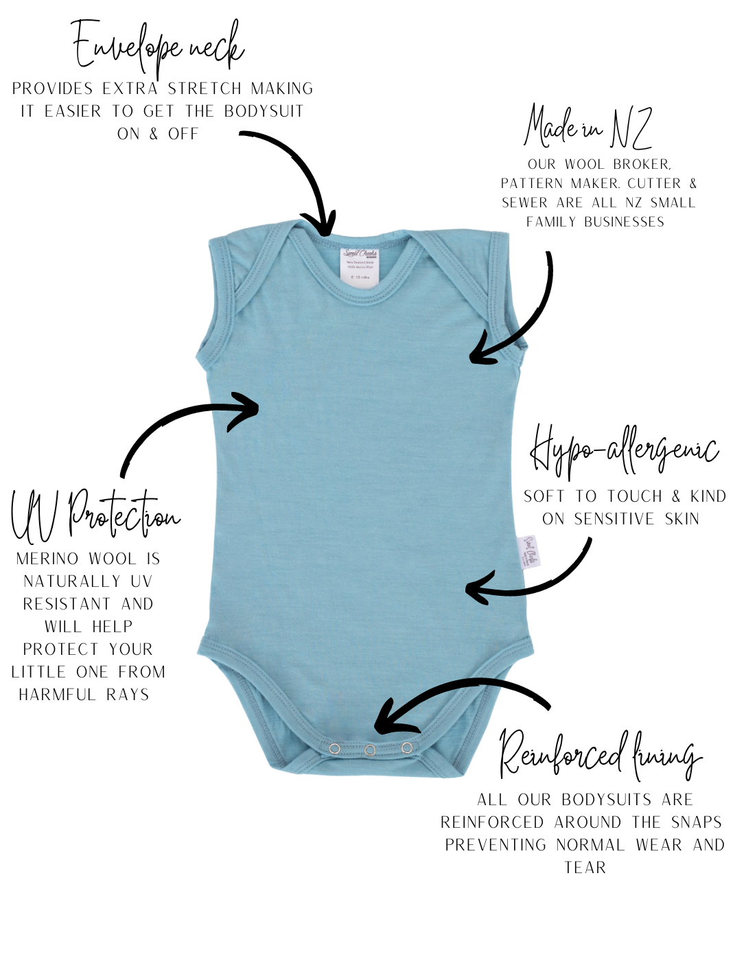 Singlet Merino Bodysuit | Vanilla