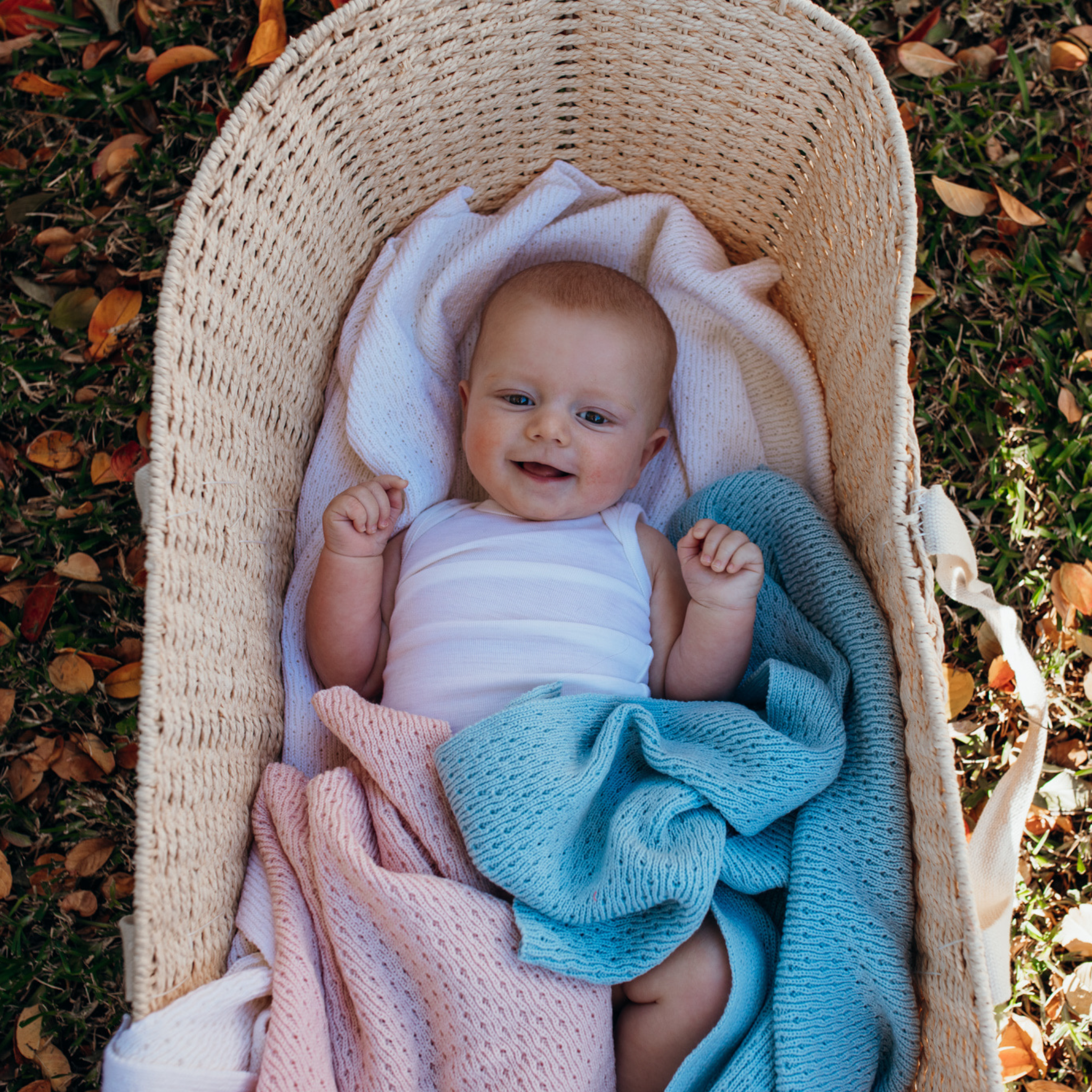 wearing merino wool singlet and merino knit blanket