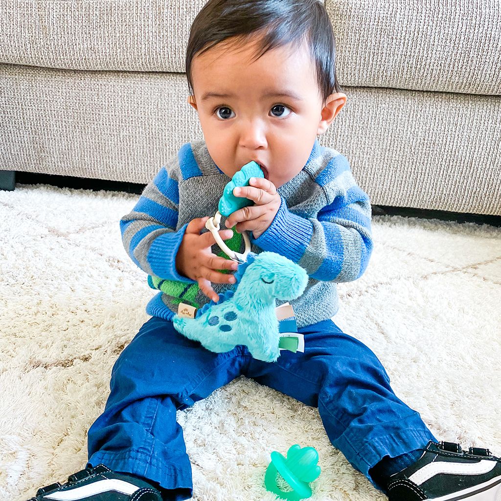 Itzy Pal Plush & Teether | Blue Dino