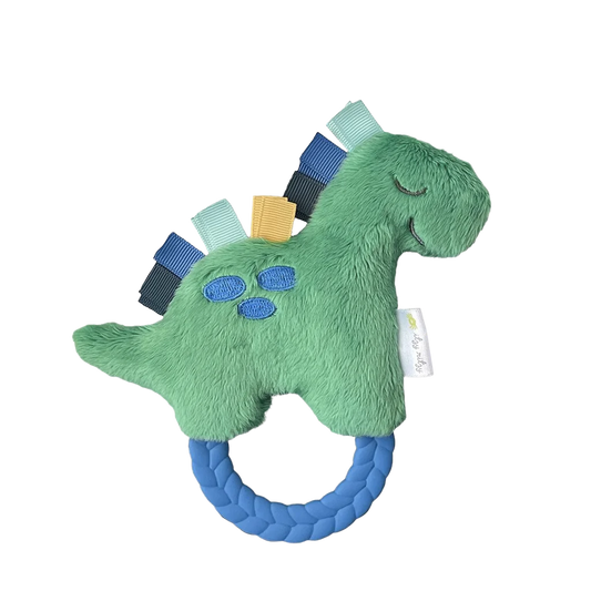 Ritzy Rattle Pal Plush Rattle with Teether | Dino