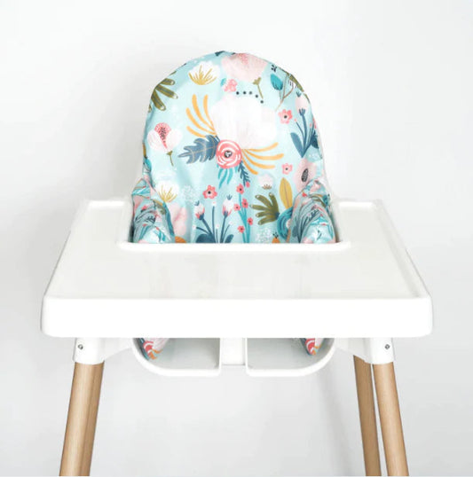 Highchair Cushion Cover- Minty Floral